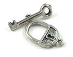 Lock & Key Toggle - Pewter Qty: 1 - Bead Shack