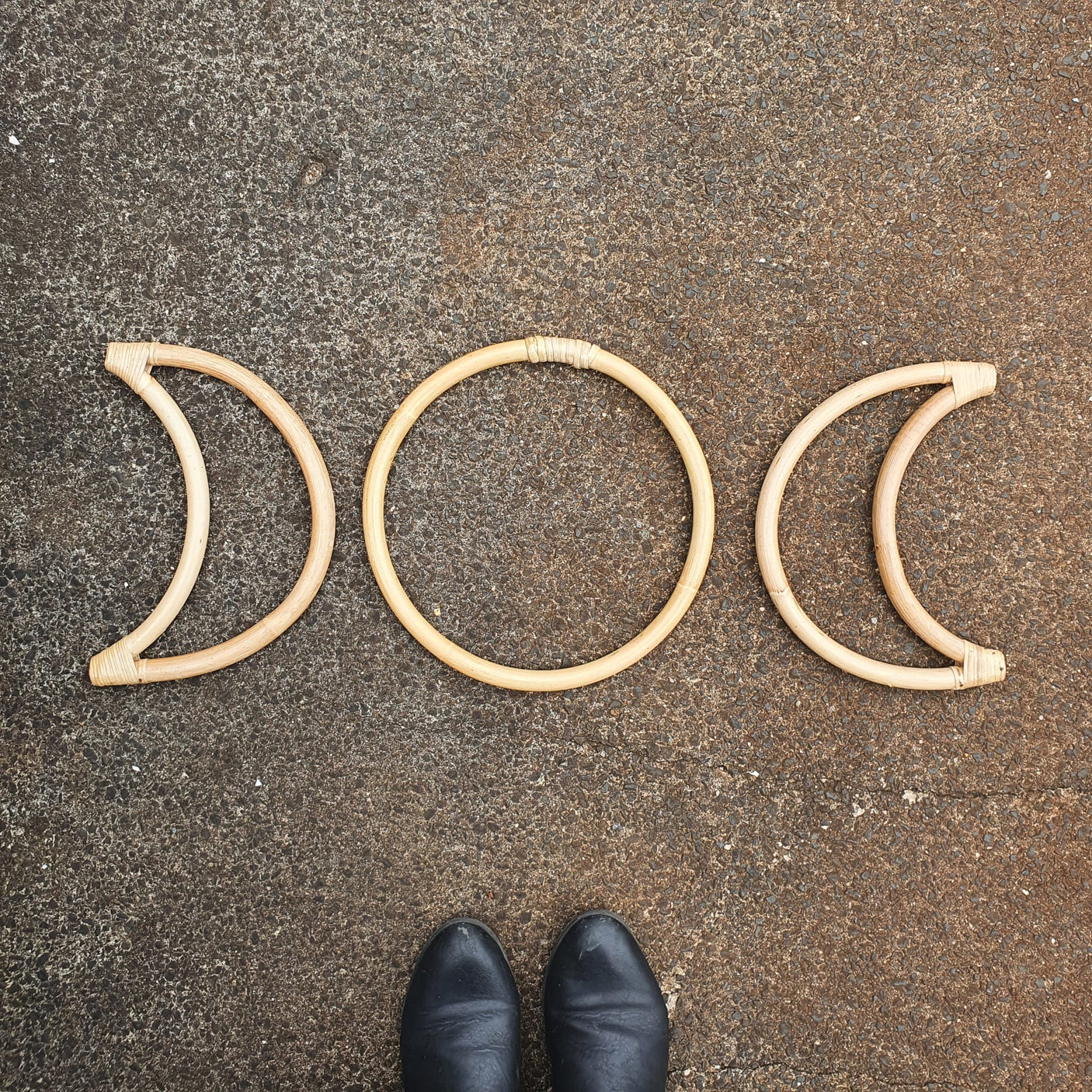 Rattan Natural Hand Made Moons - 35-38cm