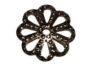 8mm Bead Cap (50) - Nickel - Filigree