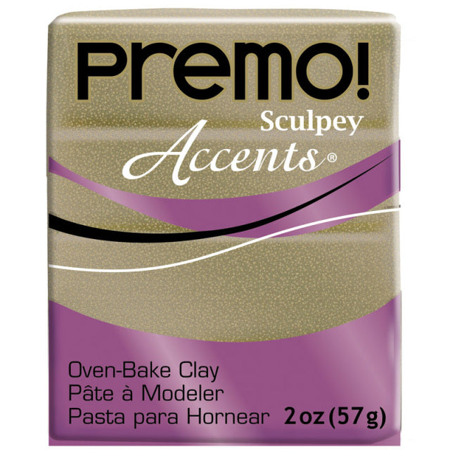 Yellow Gold Glitter (57g) - Premo! Sculpey Polymer Clay