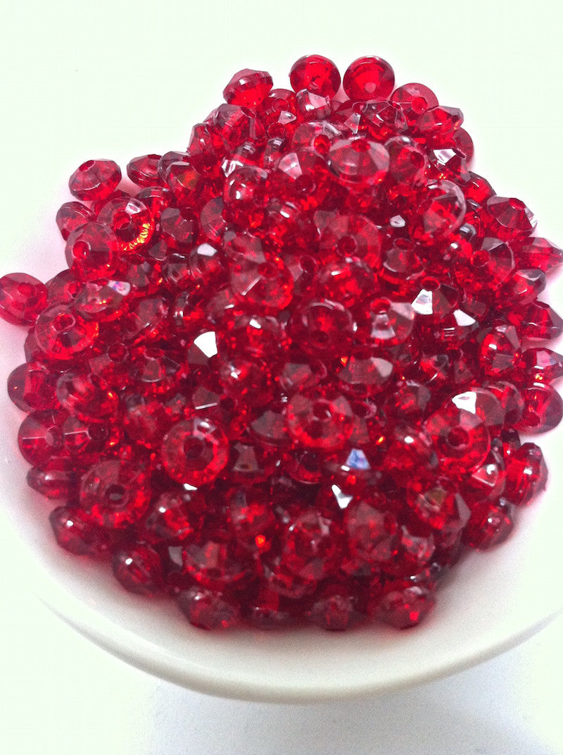 Rondelle Acrylic Beads 6x4mm (100)