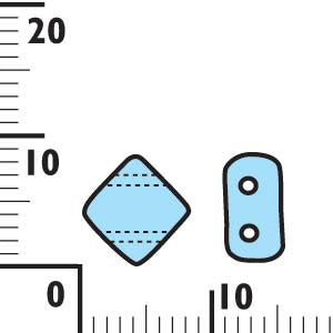 Silky Beads - Chalk Blue Lustre (1 Strand)