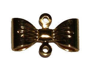 12mm Bow Connector Charm Qty: 25 - Bead Shack