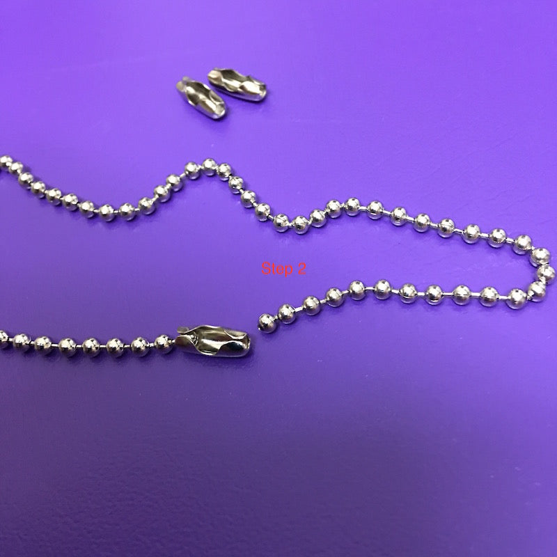 Ball Chain (1m) & 2 Clips