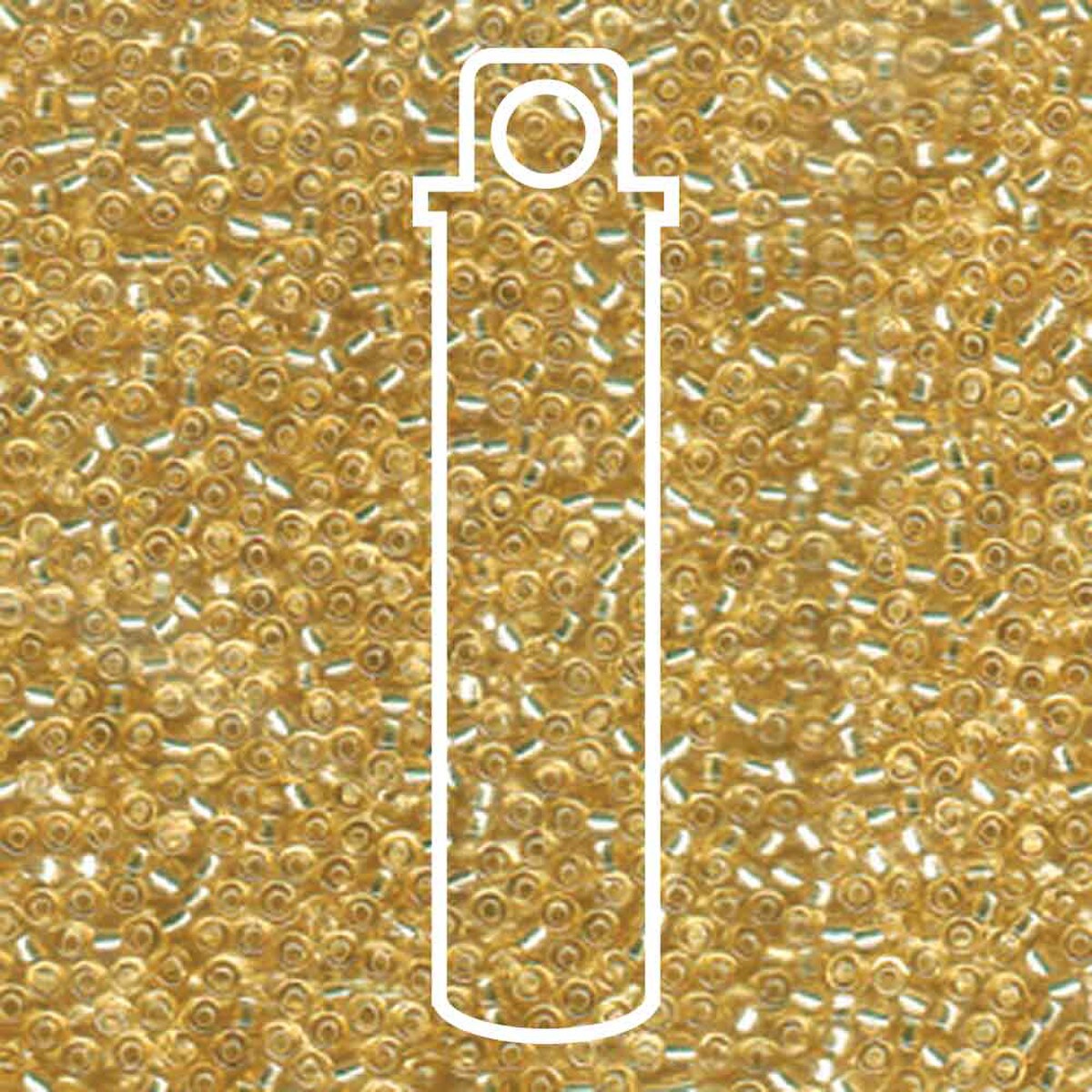 11/0 (#92) Gold (Pale) Silverlined - 24g Tube - Bead Shack