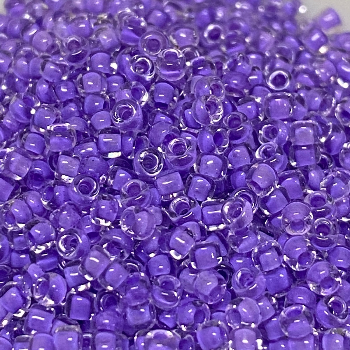 12/0 (#214) Dark Lavender Inside Colour Transparent - 24g Tube - Bead Shack