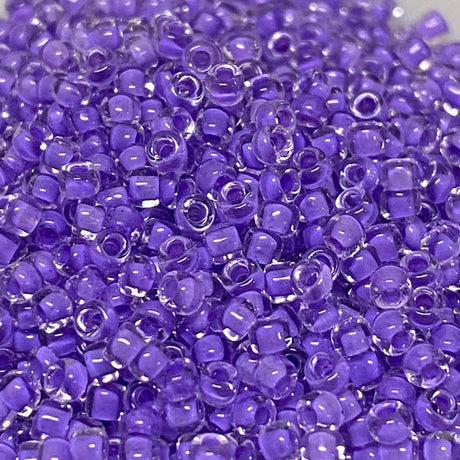 12/0 (#214) Dark Lavender Inside Colour Transparent - 24g Tube - Bead Shack