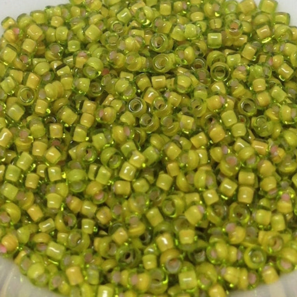 12/0 (#18/212) Pale Pink Lined Lime - 24g Tube