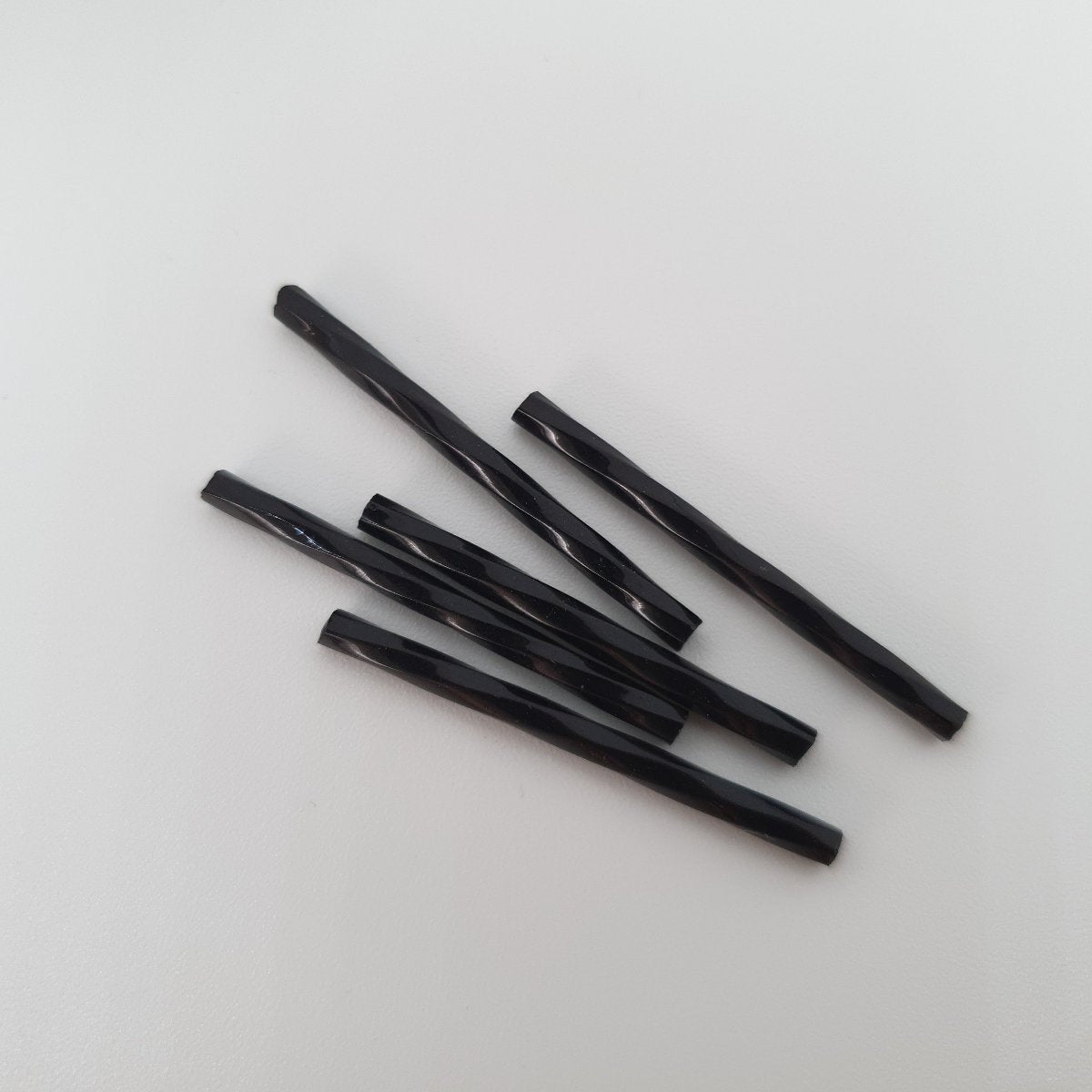 30mm Twisted Bugle Black Opaque - 15g Tube (Czech)