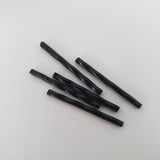 30mm Twisted Bugle Black Opaque - 15g Tube (Czech)