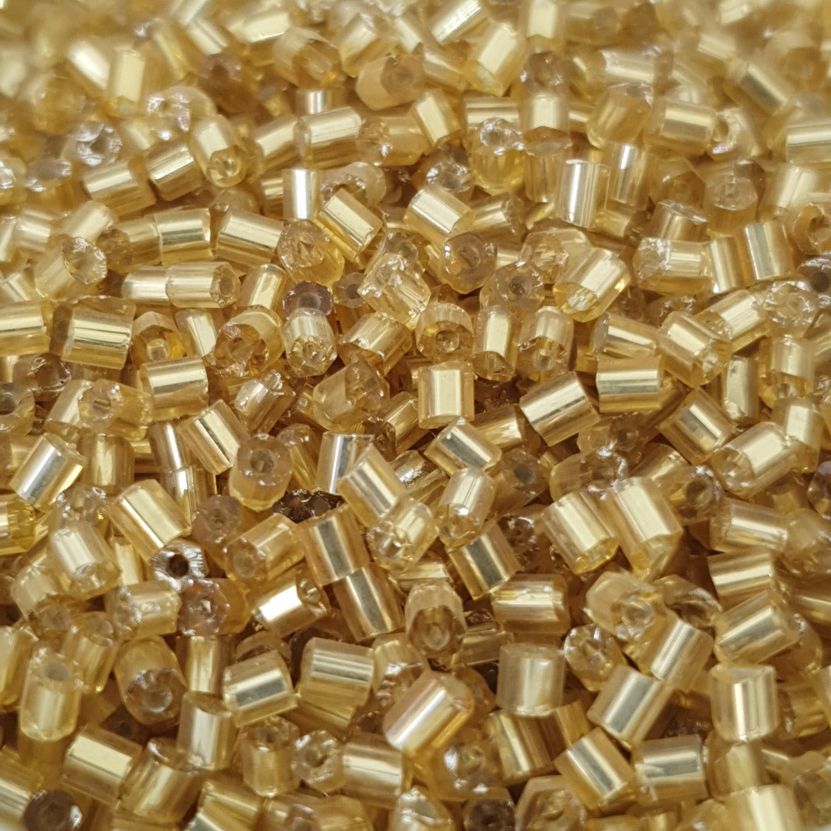 Gold - 2mm Silverlined (50g) - Bugle Seed Beads