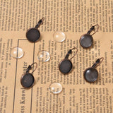 Ear Wires w. Glass Dome (2) - Ancient Brass