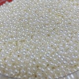 3mm Round (500) - White - Vintage Acrylic Pearls