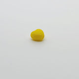 6mm Heart (100) - Yellow Opaque - Vintage Czech Glass Beads
