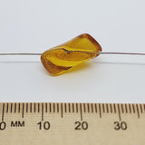 18x10mm Twist (10) - Honey Transparent - Vintage Czech Glass Beads