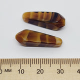 25x8mm Spear (10) - Caramel Toffee - Vintage Czech Glass Beads