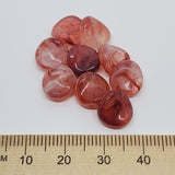10mm Twisted Coin (50) - Ruby - Gemstone Look Vintage Lucite Beads
