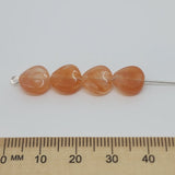 10mm Twisted Coin (50) - Carnelian - Gemstone Look Vintage Lucite Beads