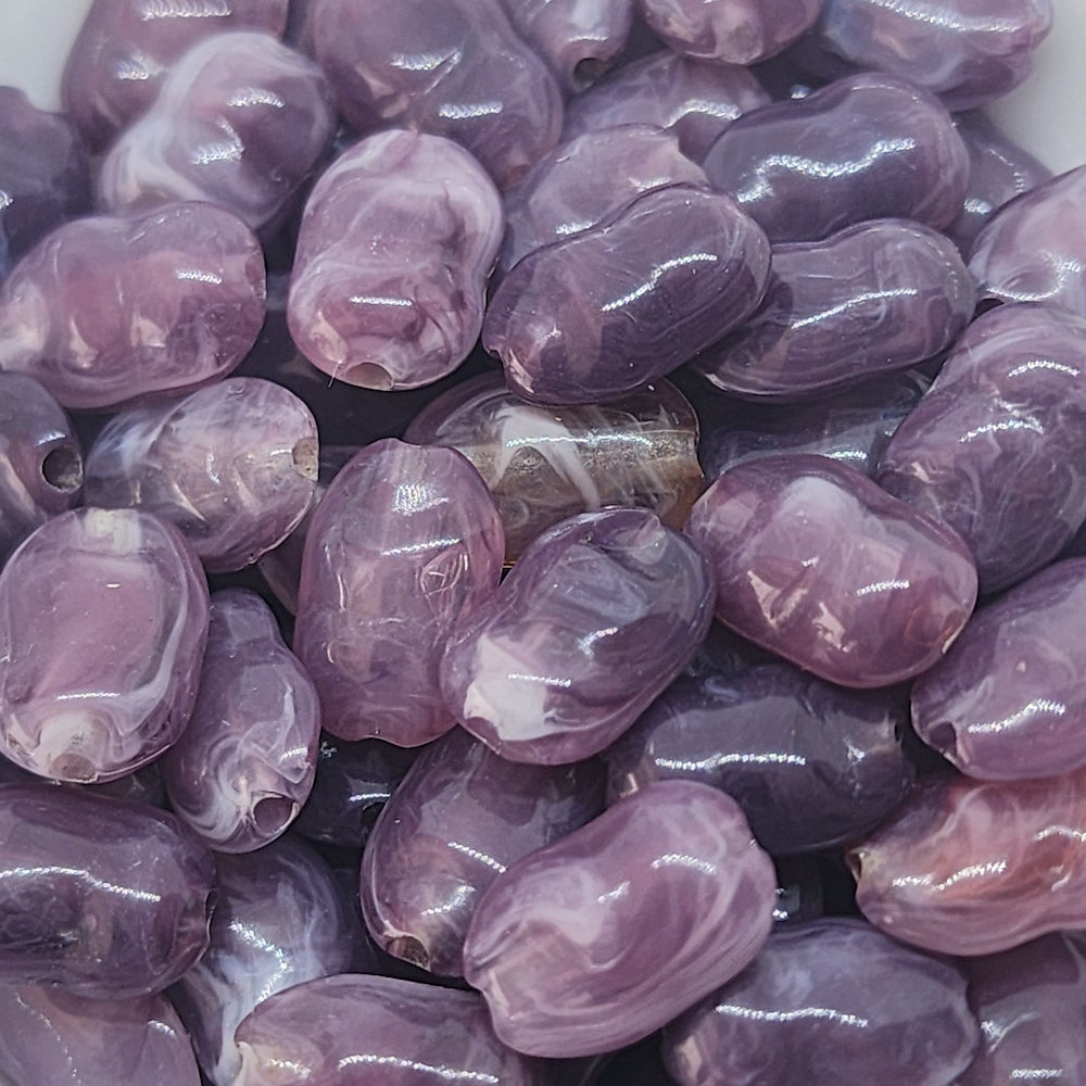 10x7mm Rice Chip Gemstone Look Beads (50) - Amethyst - Bead Shack