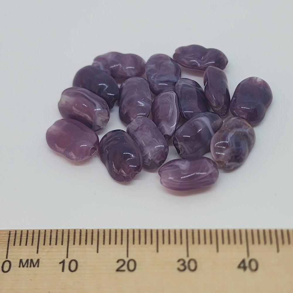 10x7mm Rice Chip Gemstone Look Beads (50) - Amethyst - Bead Shack