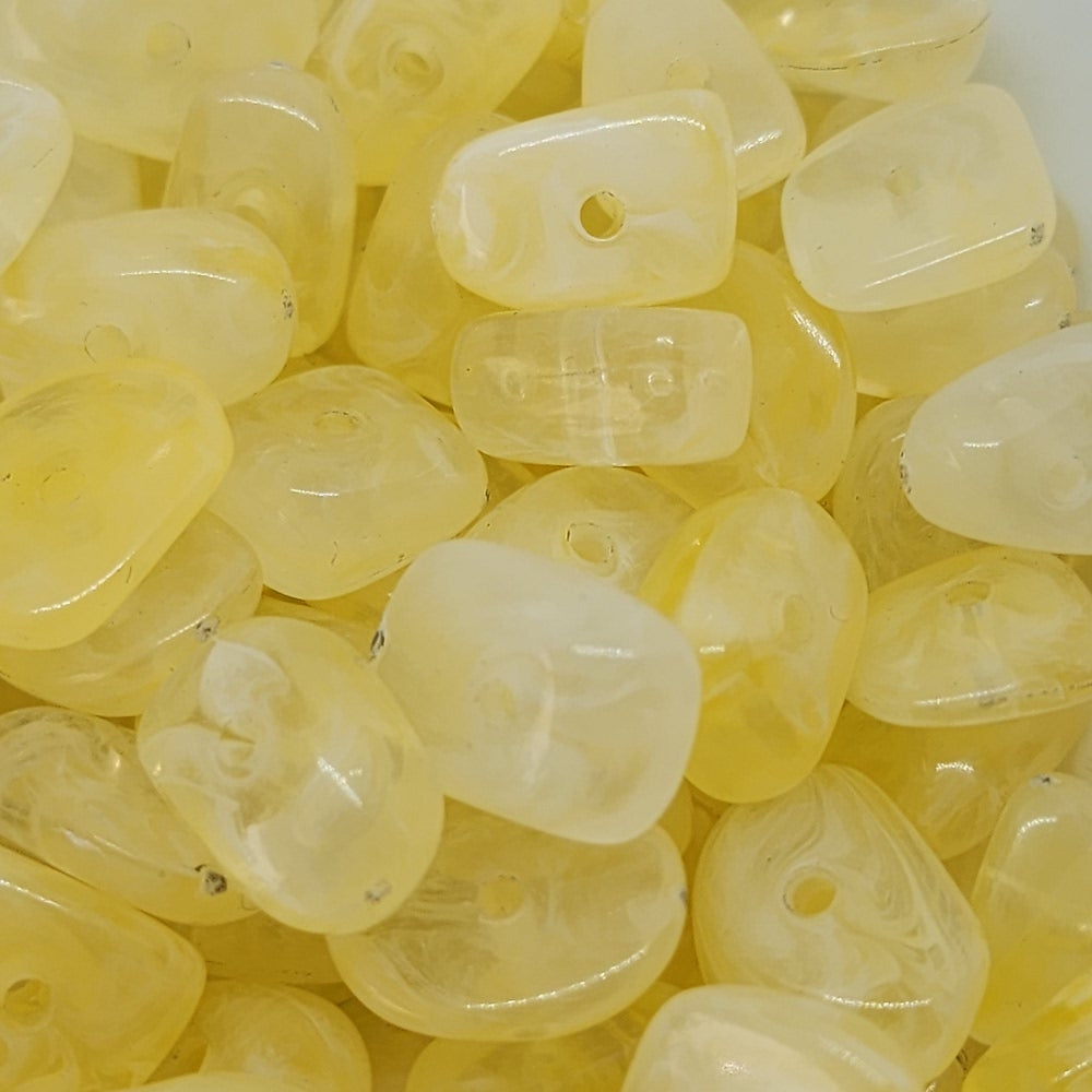 12mm Chip (50) - Citrine - Gemstone Look Vintage Lucite Beads