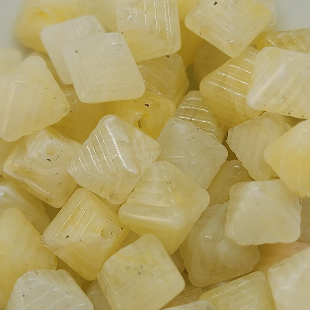 12x10mm Bicone (25) - Citrine - Gemstone Look Vintage Lucite Beads