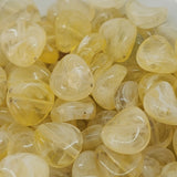 10mm Twisted Coin (50) - Citrine - Gemstone Look Vintage Lucite Beads