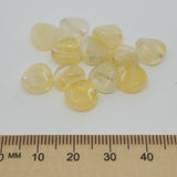 10mm Twisted Coin (50) - Citrine - Gemstone Look Vintage Lucite Beads