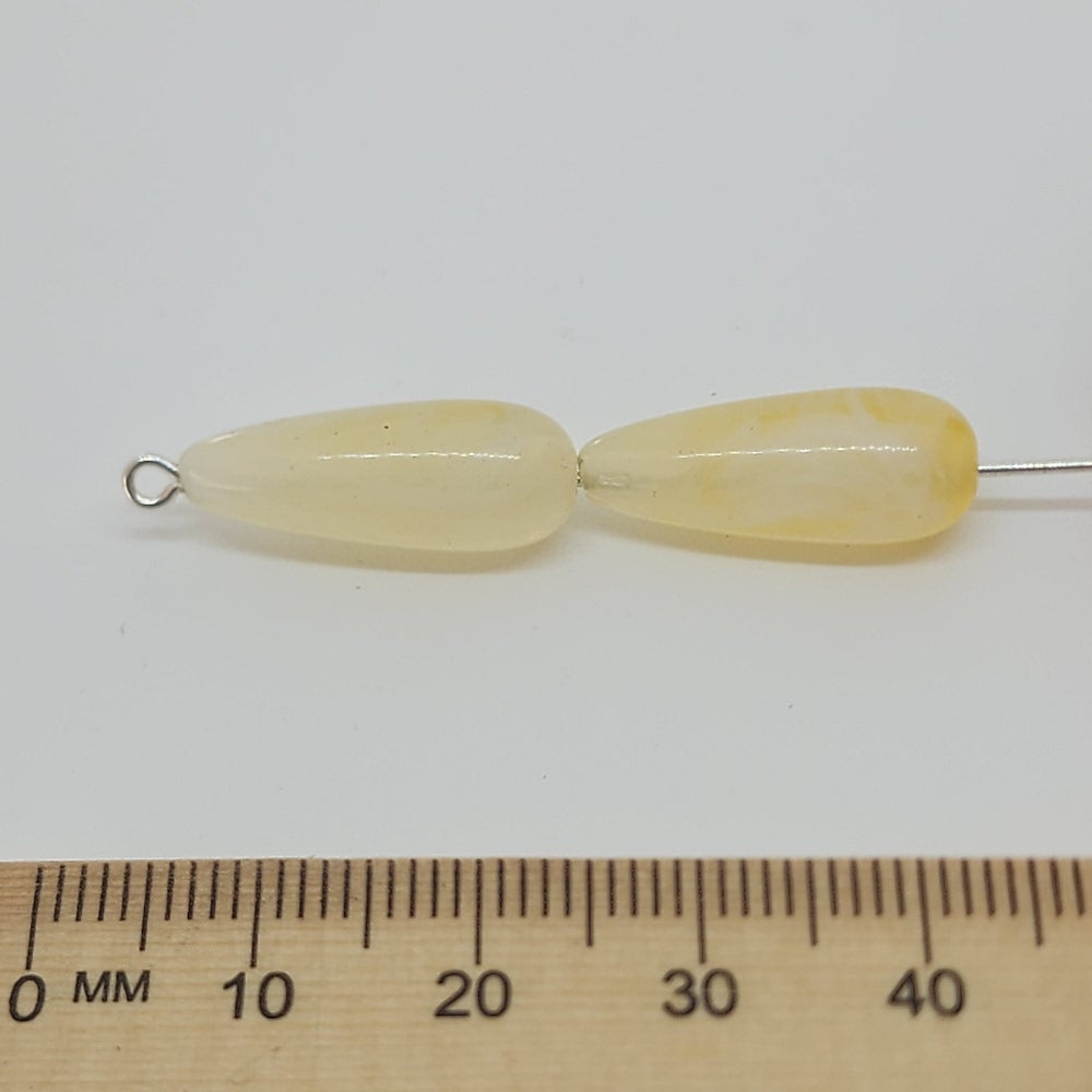 20mm Teardrop (25) - Citrine - Gemstone Look Vintage Lucite Beads