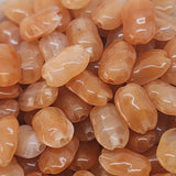 10x7mm Rice Chip (50) - Carnelian - Gemstone Look Vintage Lucite Beads
