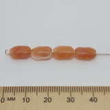 10x7mm Rice Chip (50) - Carnelian - Gemstone Look Vintage Lucite Beads