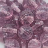 8mm Round (10) - Light Amethyst Transparent - Vintage Czech Glass Beads