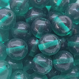 6mm Round (25) - Emerald Transparent - Vintage Czech Glass Beads