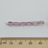 7x4mm Pinched Rice (50) - Transparent Light Amethyst - Vintage Czech Glass Beads