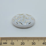 25x18mm Flat Oval (10) - White - Vintage Lucite Beads