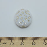 25x18mm Flat Oval (10) - White - Vintage Lucite Beads