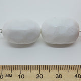22x16mm Oval Vintage Lucite Beads (10) - White