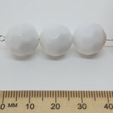 14mm Facet Round Vintage Lucite Beads (25) - White