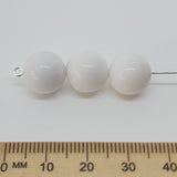 12mm Round Vintage Lucite Beads (10) - White