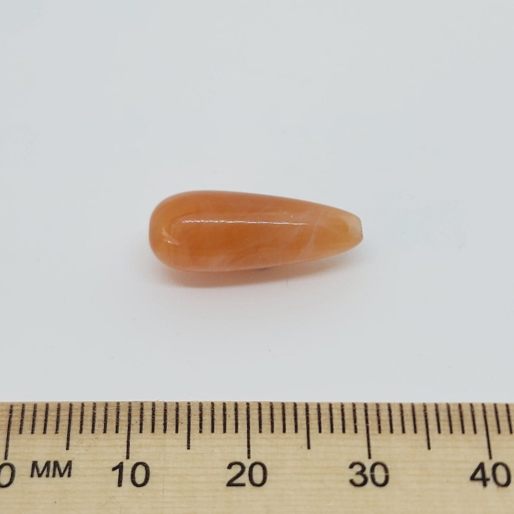 20mm Teardrop (25) - Carnelian - Gemstone Look Vintage Lucite Beads