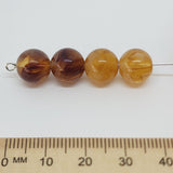 10mm Round (25) - Jasper - Gemstone Look Vintage Lucite Beads