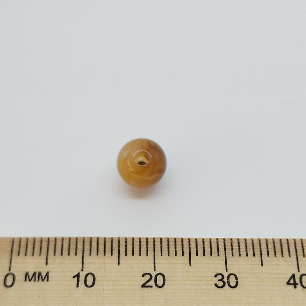 10mm Round (25) - Jasper - Gemstone Look Vintage Lucite Beads