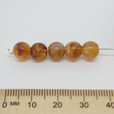 8mm Round (50) - Jasper - Gemstone Look Vintage Lucite Beads - Bead Shack