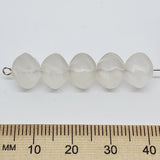 8x12mm Nut (10) - Clear Transparent Frosted - Vintage Czech Glass Beads