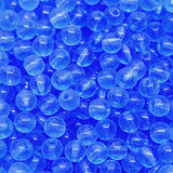 4mm Round (100) - Water Blue Transparent - Vintage Czech Glass Beads