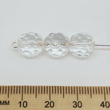 8mm Fire Polish (500) - Crystal Transparent - Vintage Czech Glass Beads