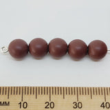 8mm Round (50) - Chocolate - Pottery Look Lucite Beads - Matte