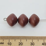 10x12mm Rondelle (50) - Chocolate - Pottery Look Lucite Beads - Matte