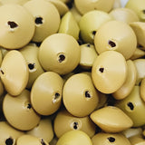 5x9mm UFO (100) - Khaki Green - Pottery Look Lucite Beads - Matte