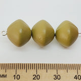 12x14mm Rondelle (50) - Khaki Green - Pottery Look Lucite Beads - Matte